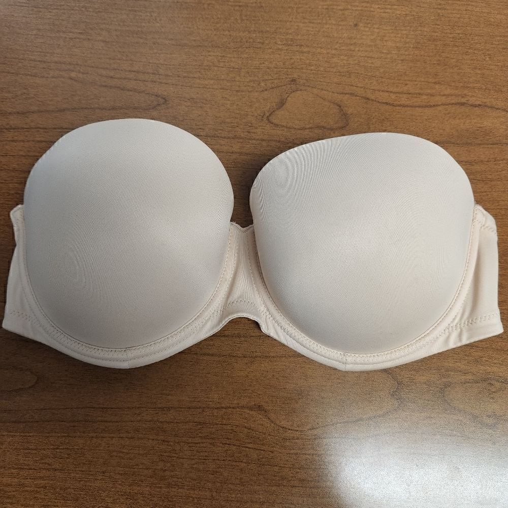 PINK Victoria's Secret 34D wear everywhere multi way push-up bra. Strapless Nude
